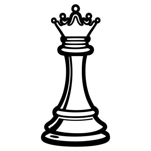 Queen Piece Silhouette - Digital File - XCS Friendly Digital My Custom Designs PDF