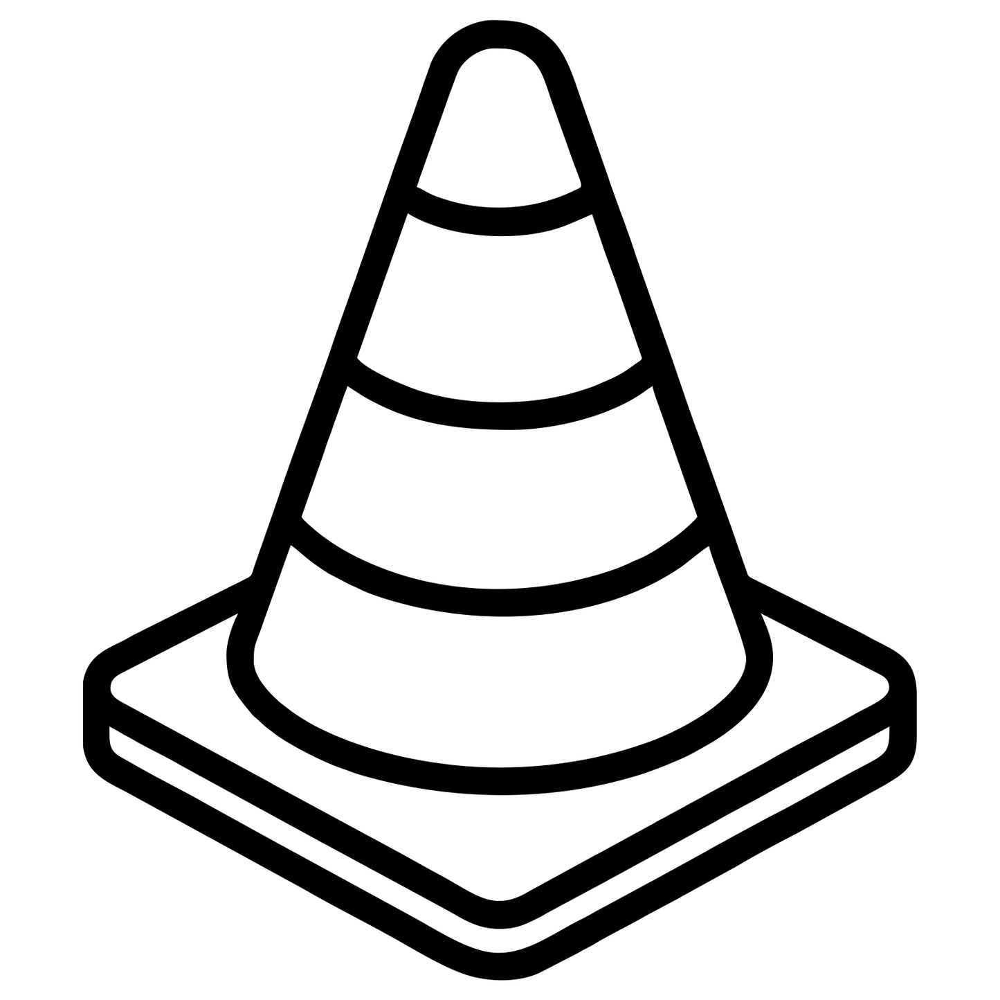 Traffic Cone Sketch - Digital File - XCS Friendly Tumbler My Custom Designs PNG