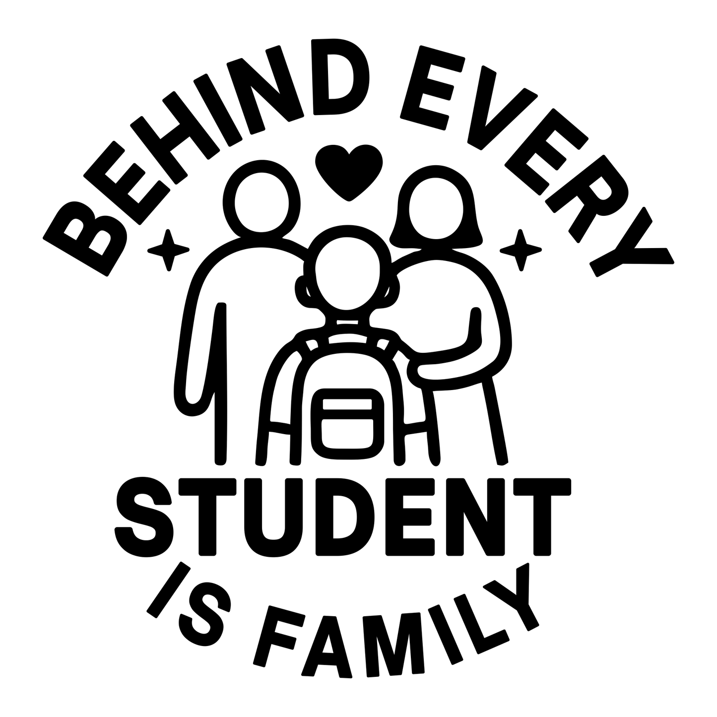 Behind Every Student Is Family - Digital File - XCS Friendly Tumbler My Custom Designs PNG