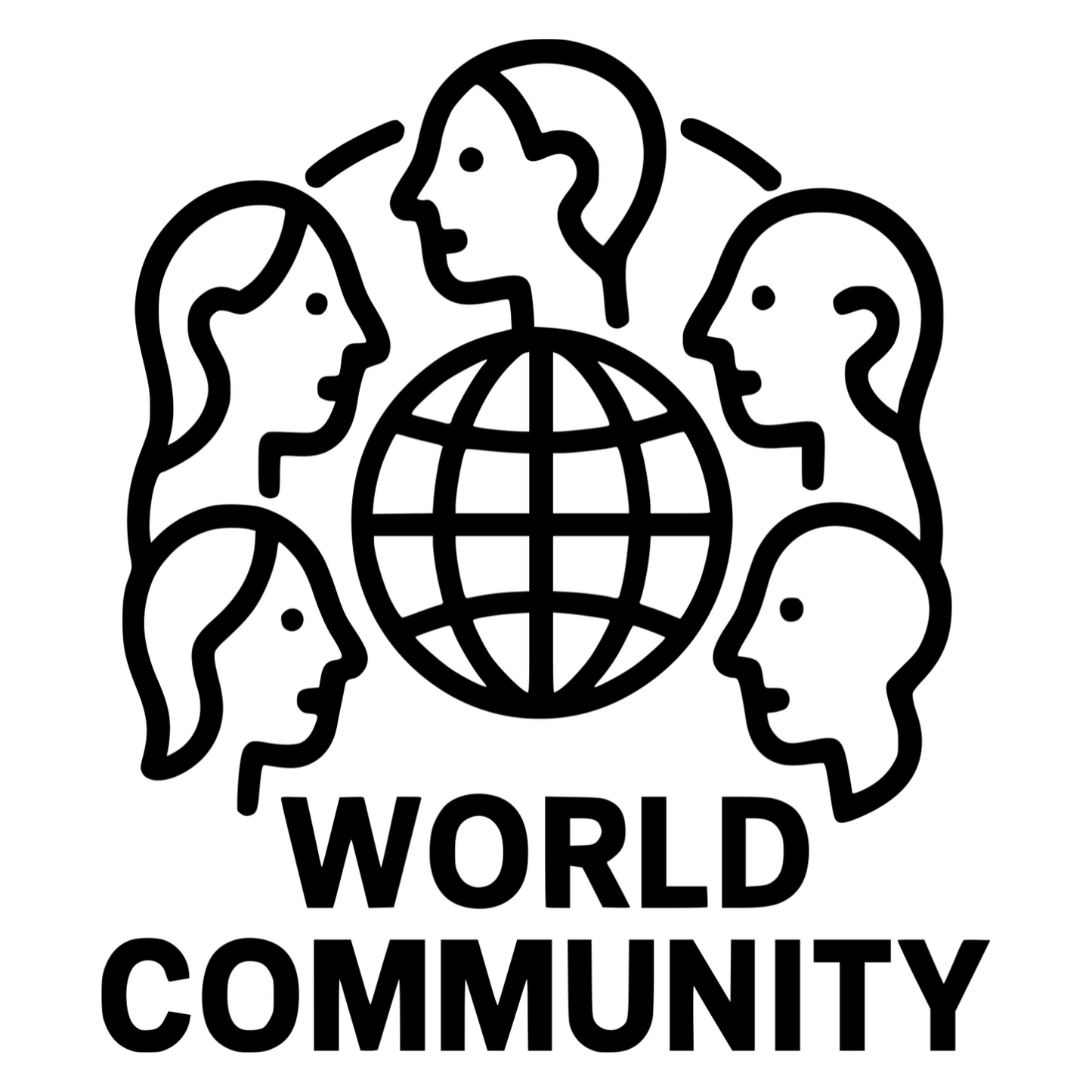 World Community Outline - Digital File - XCS Friendly Digital My Custom Designs PNG