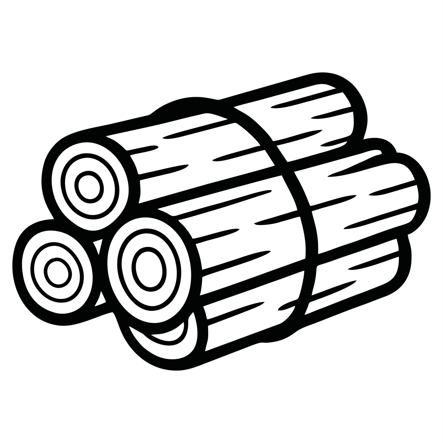 Firewood Bundle Sketch - Digital File - XCS Friendly Digital My Custom Designs PNG