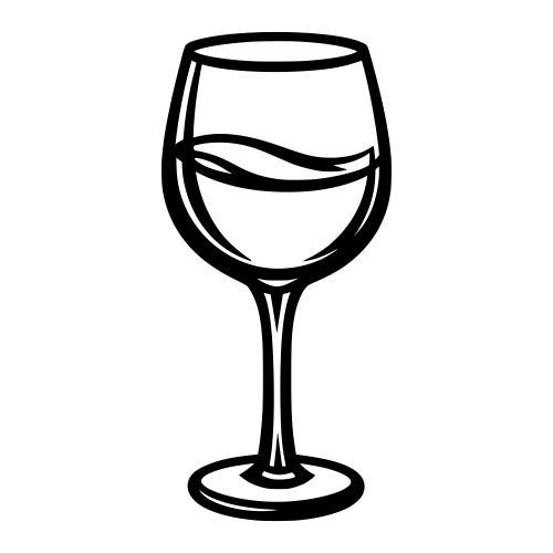 Wine Glass Sketch - Digital File - XCS Friendly