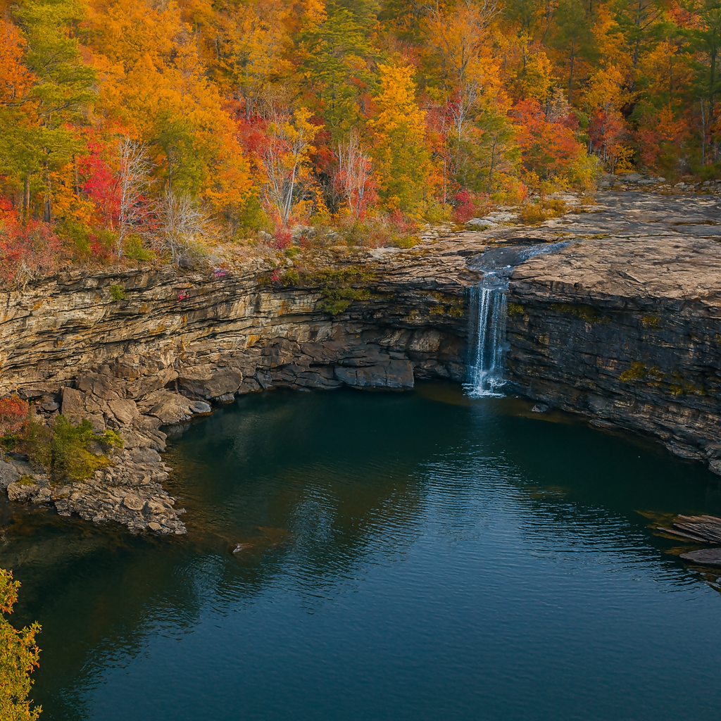Little River Falls - Little River Canyon National Preserve - Alabama United States - Rendered - Digital File Digital My Custom Designs PDF