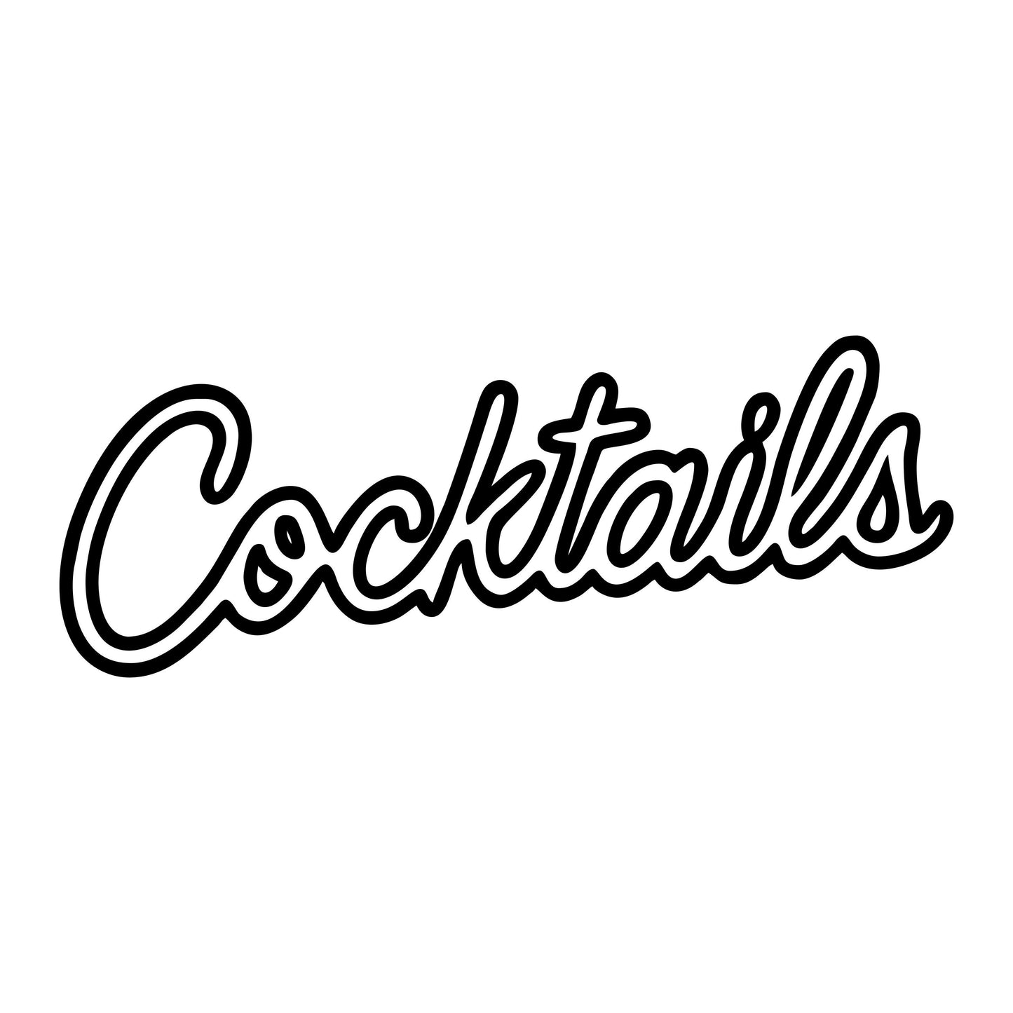 Neon Script Cocktail Sign - Digital File - XCS Friendly Tumbler My Custom Designs Default Title