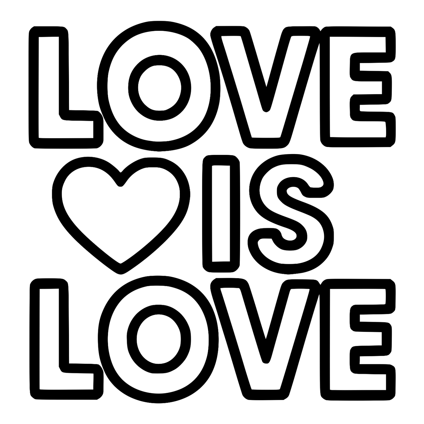 Love Is Love Text - Digital File - XCS Friendly Digital My Custom Designs PNG