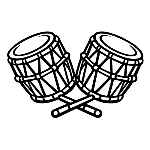 Wedding Drums Sketch - Digital File - XCS Friendly