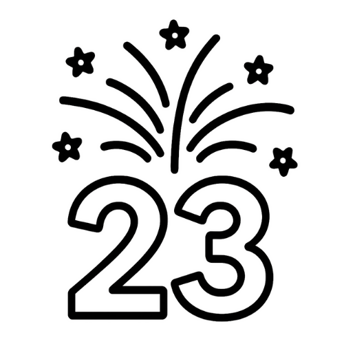 Birthday Fireworks 23 - Digital File - XCS Friendly Tumbler My Custom Designs PNG