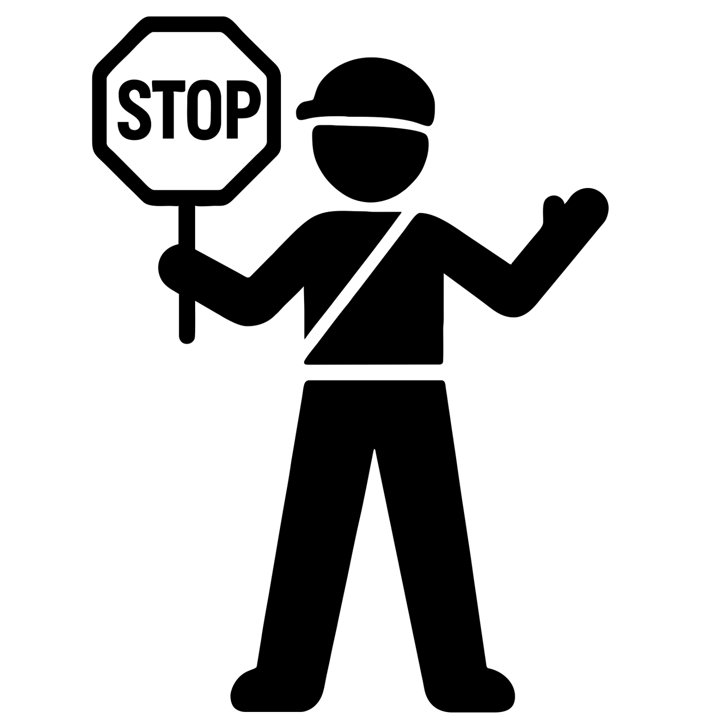 Crossing Guard Silhouette - Digital File - XCS Friendly Tumbler My Custom Designs PNG