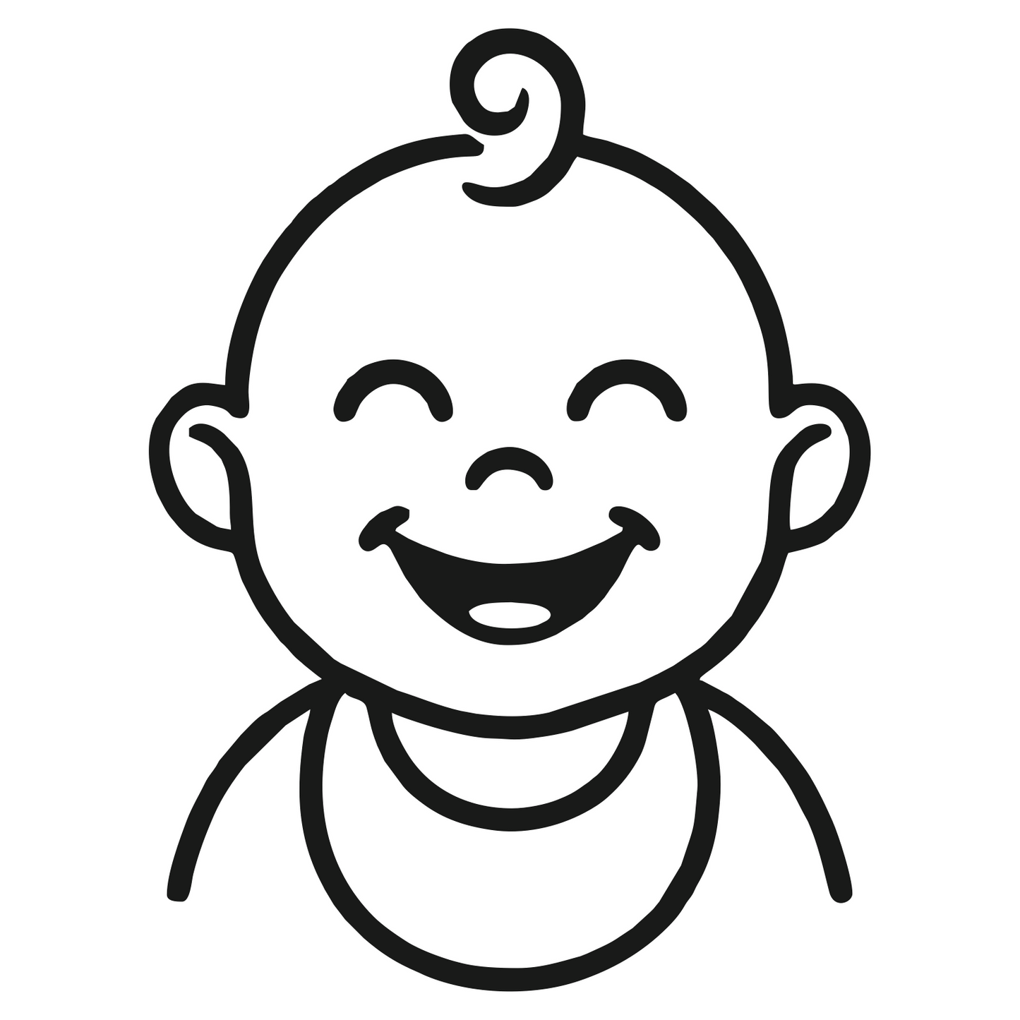 Cartoon Baby Smiling - Digital File - XCS Friendly Tumbler My Custom Designs PNG