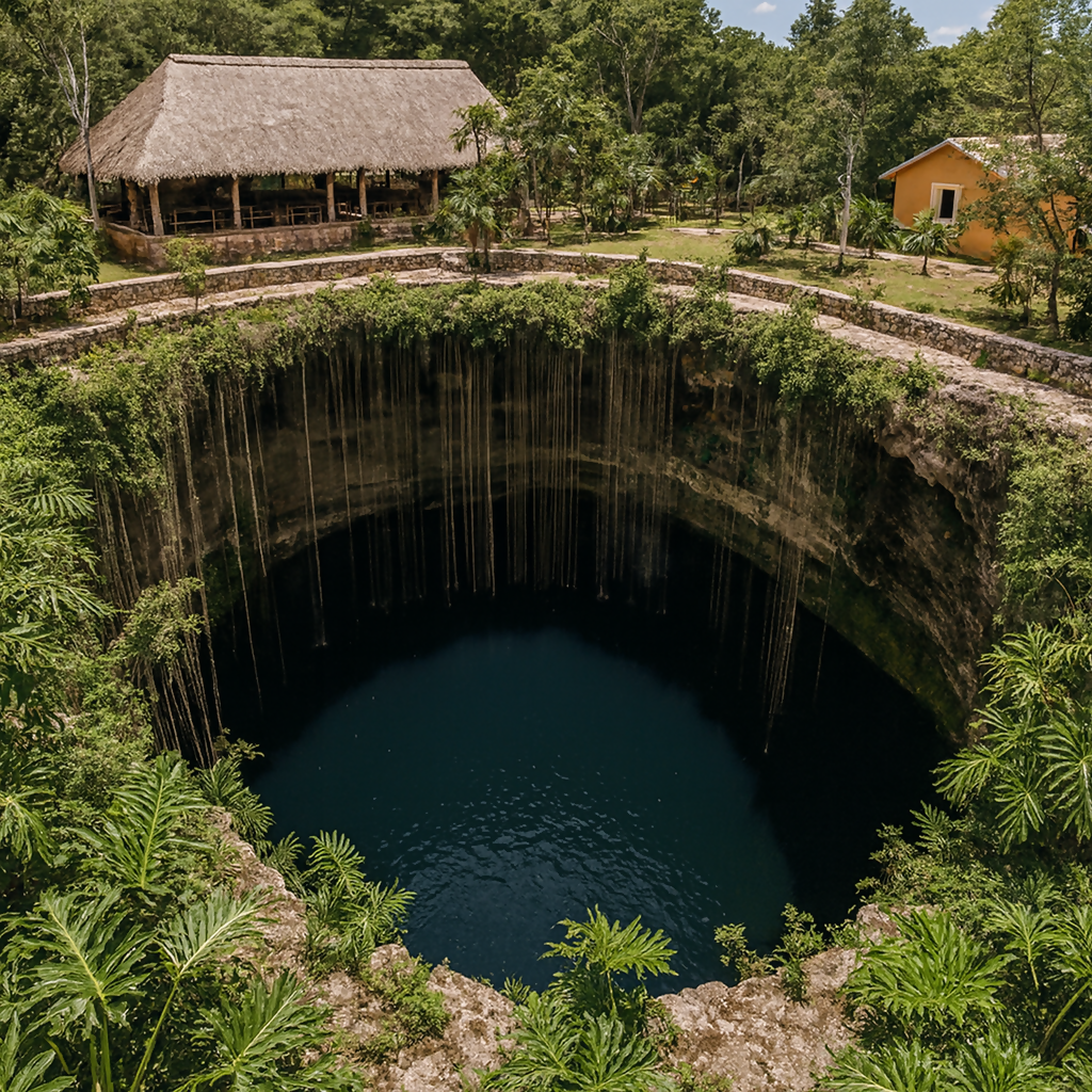 Cenote Ik Kil-Chichén Itzá-Yucatan Mexico - Yucatan Mexico - Rendered - Digital File Digital My Custom Designs PDF
