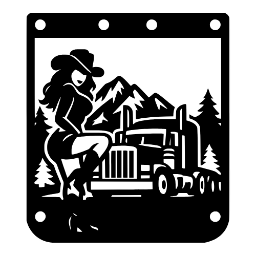 Mudflap Silhouette with Design - Vector Graphics - Digital File Digital My Custom Designs PDF