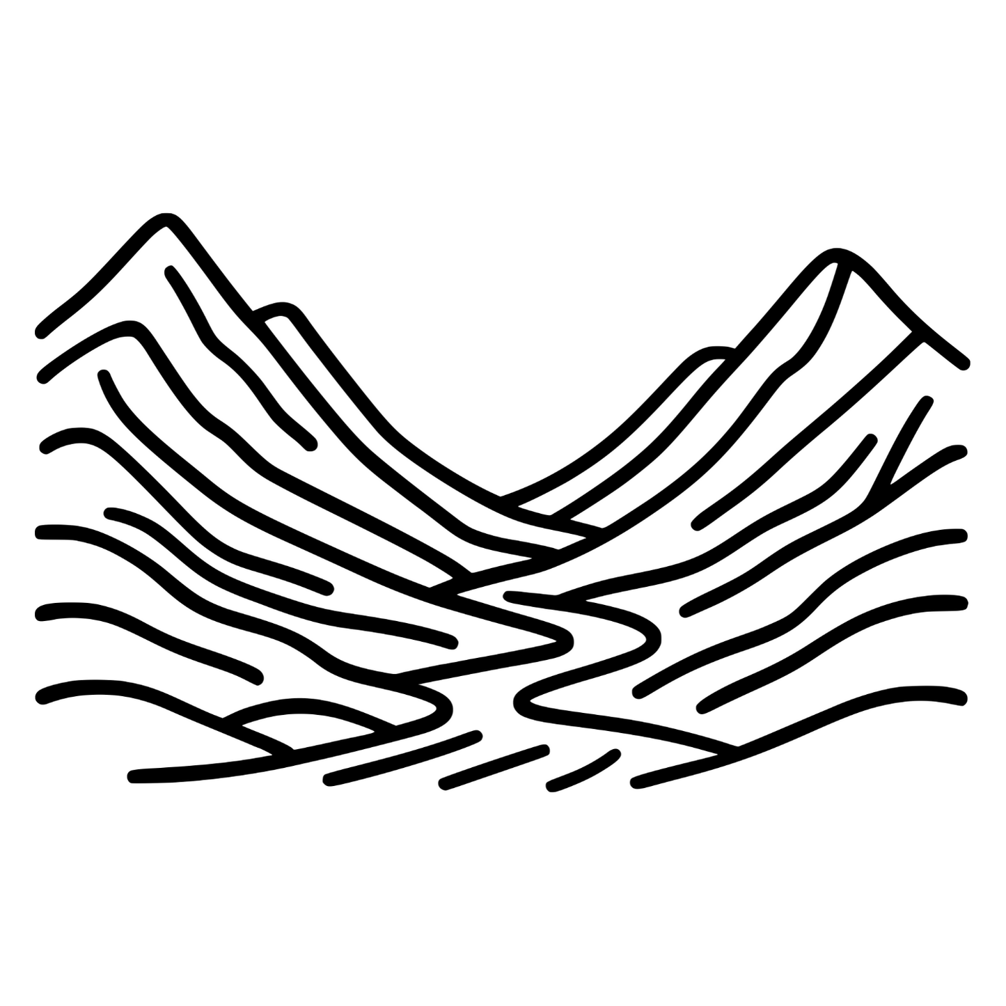 Valley Outline - Digital File - XCS Friendly Digital My Custom Designs PNG