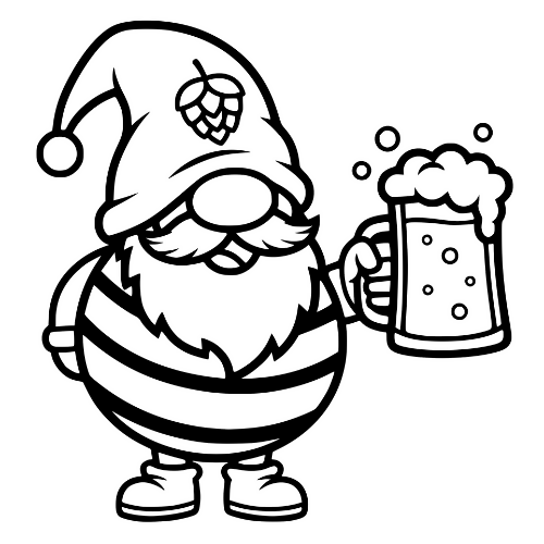 Cartoon Beer Gnome - Digital File - XCS Friendly Digital My Custom Designs PDF