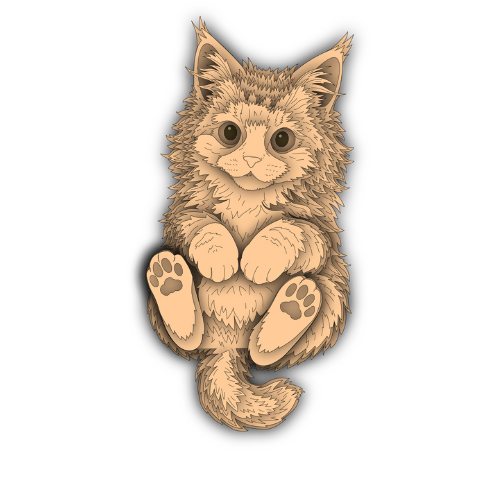 6 Layer Cat Cuddle Design - Laser Friendly - Digital File Layered Designs My Custom Designs SVG