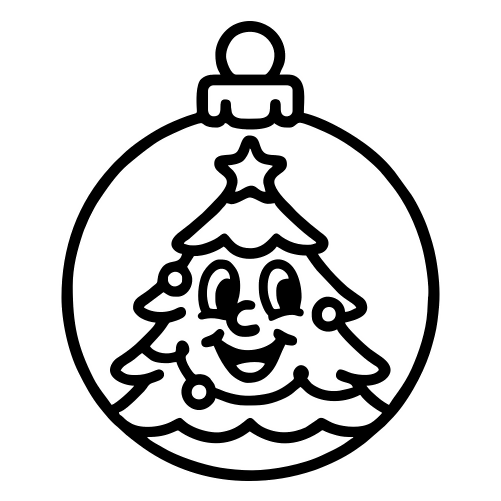 Cartoon Ornament Tree - Digital File - XCS Friendly Digital My Custom Designs PDF