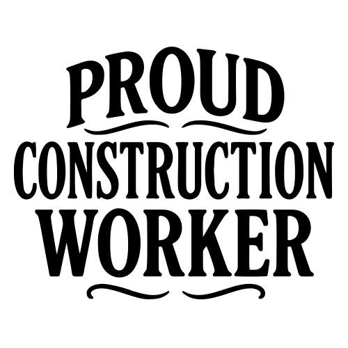“Proud Construction Worker” Text - Vector Graphics - Digital File Digital My Custom Designs PDF