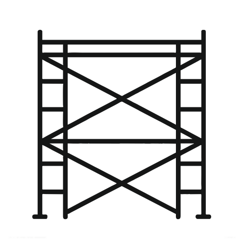 Scaffolding Outline - Vector Graphics - Digital File Digital My Custom Designs PDF