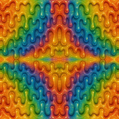 Food and Drinks - Liquid Rainbow Honey Drips With Golden Shimmer - Pattern - Digital File Digital My Custom Designs PDF