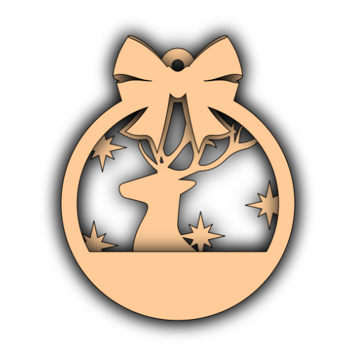 Christmas Ornament Deer - Ornament - Digital File Digital My Custom Designs SVG