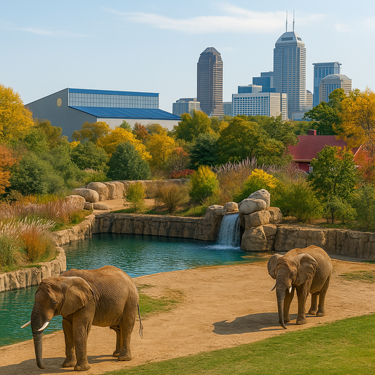 Indianapolis Zoo - White River State Park - Indiana United States - Rendered - Digital File Digital My Custom Designs PDF