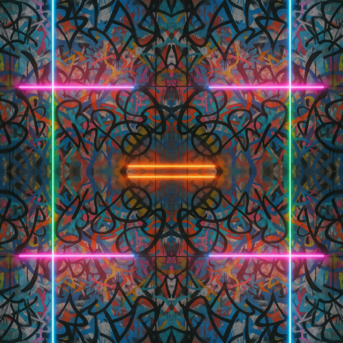 Sports and Active Lifestyle - Skate Park Graffiti Grids With Neon Lines - Pattern - Digital File Digital My Custom Designs PDF