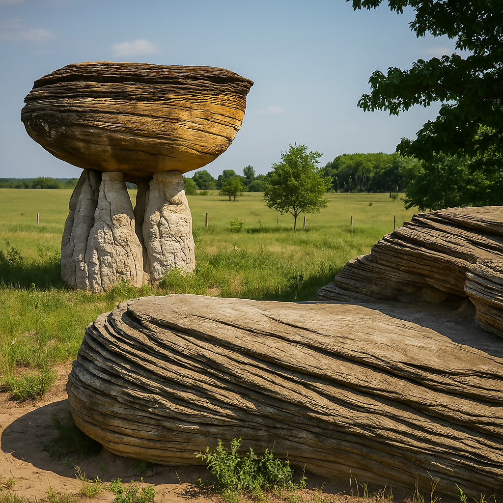 Mushroom Rock State Park - Kansas United States - Rendered - Digital File Digital My Custom Designs PDF