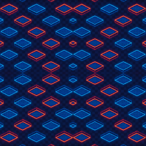 Gaming and Pop Culture - Pixel Battle Arenas With Glowing Tiles - Pattern - Digital File Digital My Custom Designs PDF