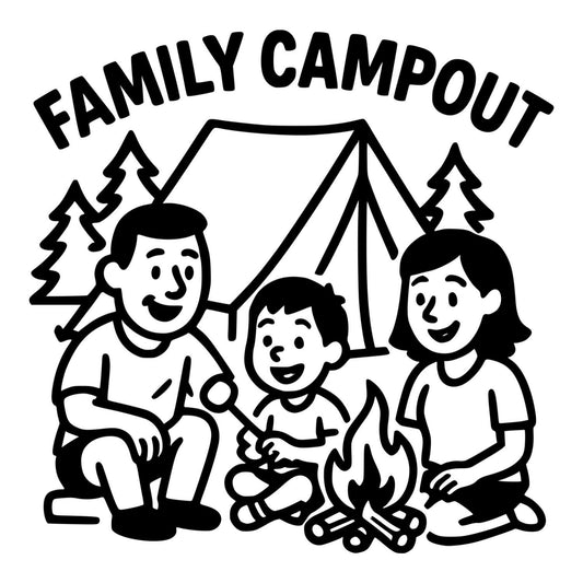 Family Campout - Digital File - XCS Friendly Digital My Custom Designs PNG