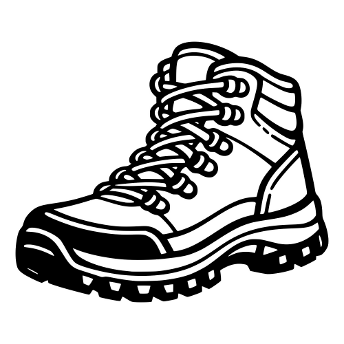 Hiking Boot Illustration - Vector Graphics - Digital File Digital My Custom Designs PDF