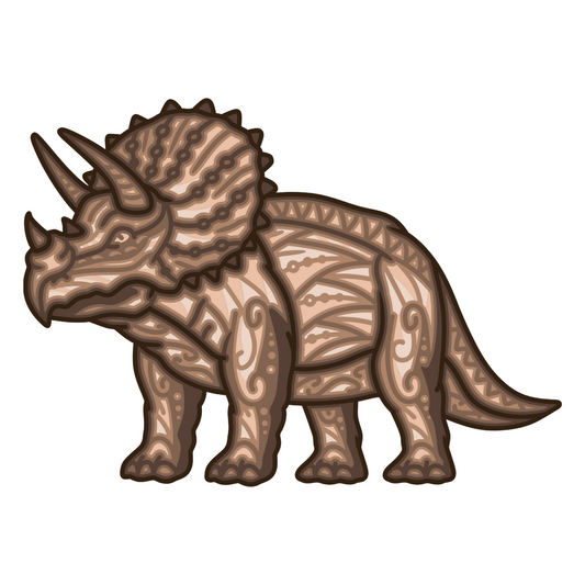 Triceratops - Layered Line Designs - Digital File Digital My Custom Designs ZIP File