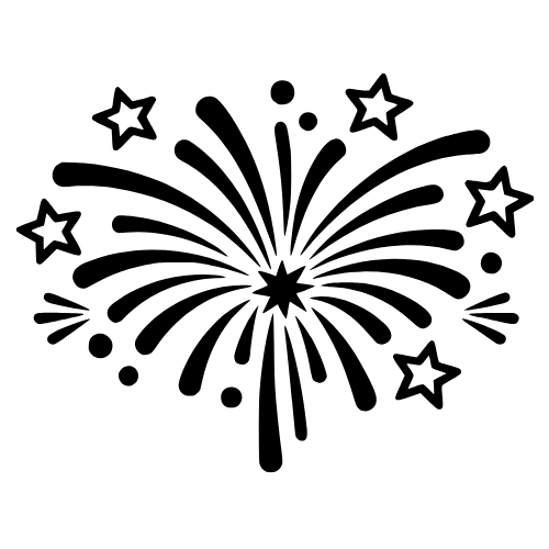 Firework Starburst Sketch - Digital File - XCS Friendly