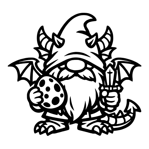 Cartoon Dragon Gnome - Vector Graphics - Digital File