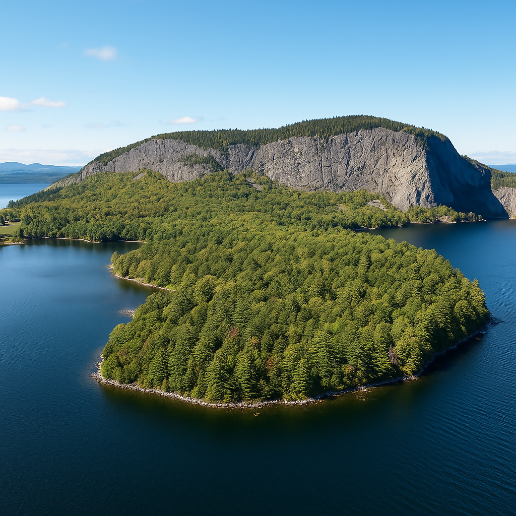 Mount Kineo - Moosehead Lake - Maine United States - Rendered - Digital File Digital My Custom Designs PDF