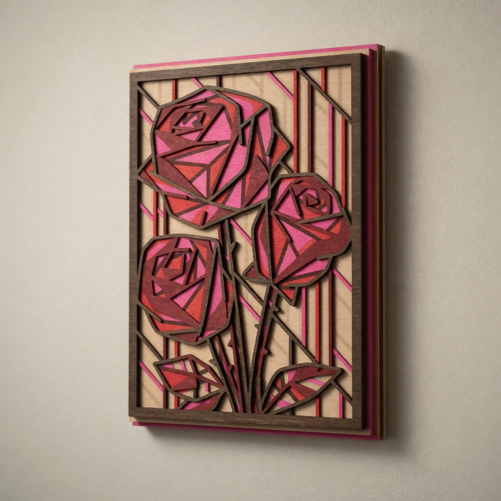 Roses - Layered Line Designs - Nature - Digital File Digital My Custom Designs ZIP File