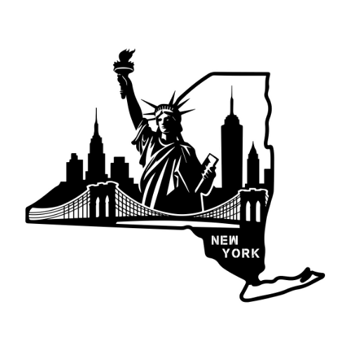 New York - Wall / Home Decor - State Outline - United States - Digital File Digital My Custom Designs ZIP File