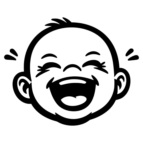 Laughing Baby - Vector Graphics - Digital File Digital My Custom Designs PDF