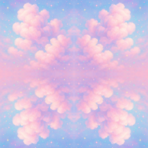 Food and Drinks - Cotton Candy Clouds With Pastel Sparkles - Pattern - Digital File Digital My Custom Designs PDF