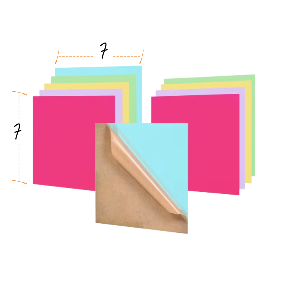 Easter Colors 10pcs Set of 5-Color Laser-Cut Acrylic Sheets 7x7" My Custom Designs