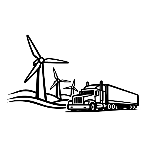 Windmill with Truck Outline - Vector Graphics - Digital File Digital My Custom Designs PDF
