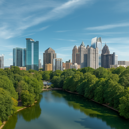 Lake Clara Meer - Piedmont Park - Georgia United States - Rendered - Digital File Digital My Custom Designs PDF