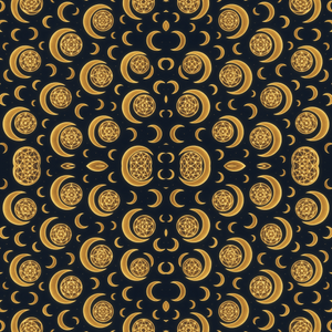 Space and Cosmic - Celestial Moons With Glowing Geometric Craters - Pattern - Digital file