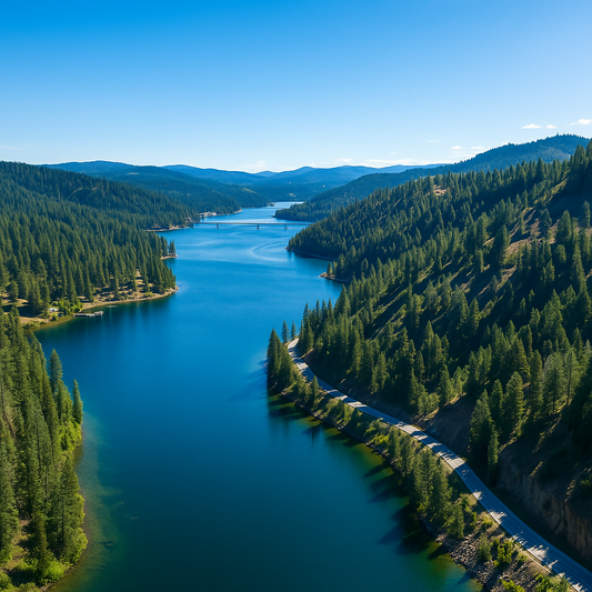 Lake Coeur d'Alene - Idaho United States - Rendered - Digital file Digital My Custom Designs PDF
