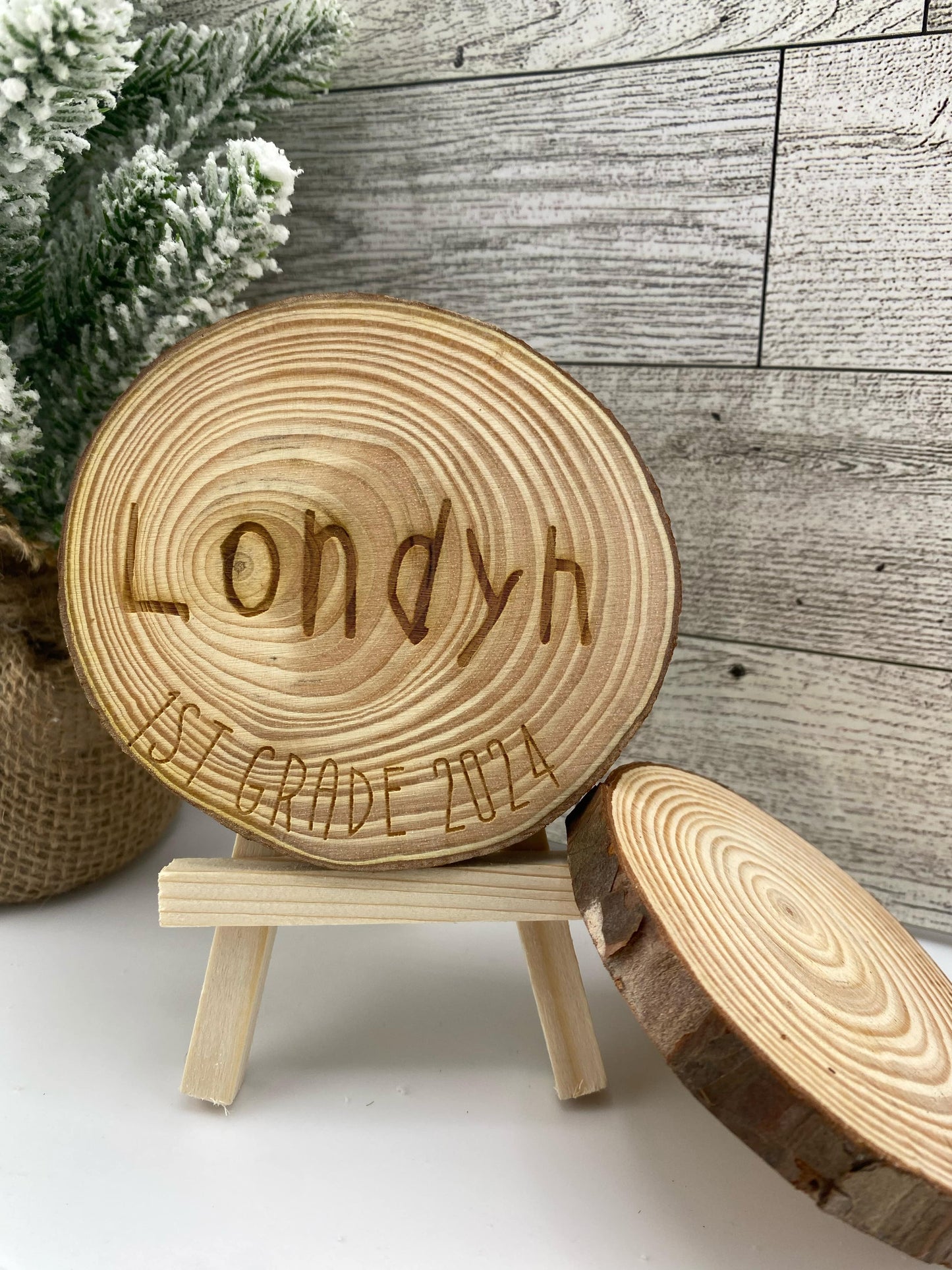 Custom Engraved Wooden Live edge Coaster