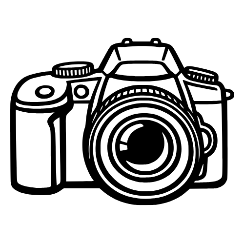 Camera Outline Sketch - Vector Graphics - Digital File