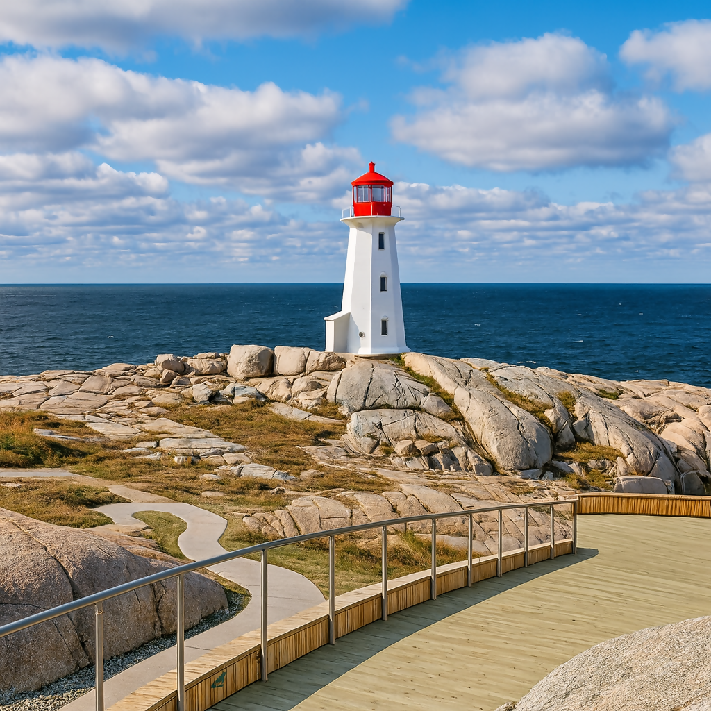 Peggy's Cove Lighthouse - Nova Scotia Canada - Rendered - Digital File Digital My Custom Designs PDF