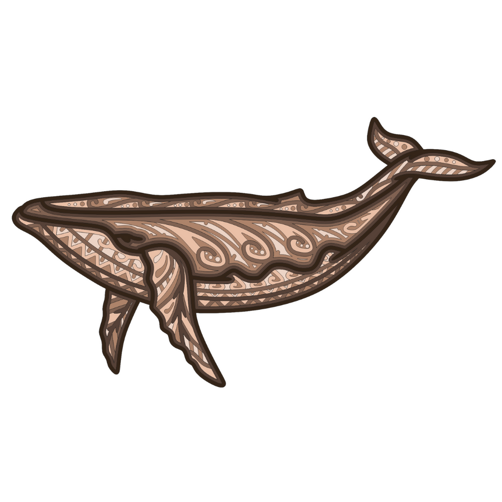 Whale - Layered Line Design - Digital File Digital My Custom Designs ZIP File