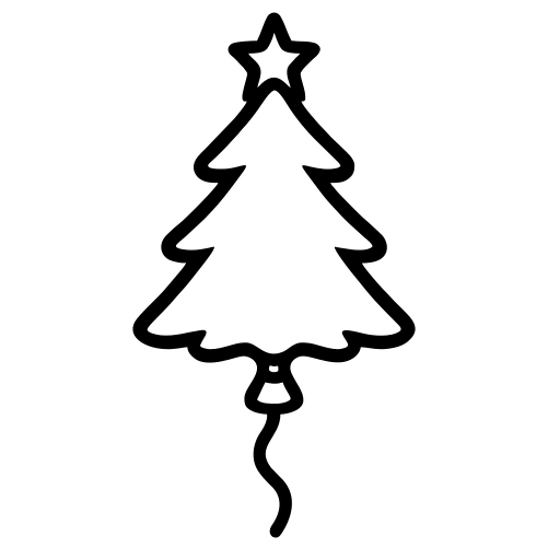 Tree Balloon Outline - Digital File - XCS Friendly Digital My Custom Designs PDF