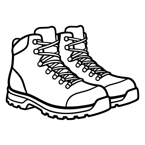 Hiking Shoes Illustration - Digital File - XCS Friendly Digital My Custom Designs PDF