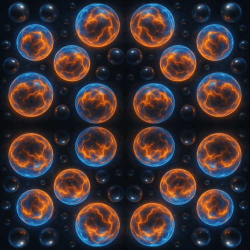 Futuristic and Sci-Fi - Zero Gravity Spheres And Glowing Plasma Bubbles - Pattern - Digital File Digital My Custom Designs PDF