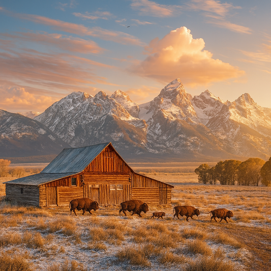 T.A. Moulton Barn - Grand Teton National Park - Wyoming United States - Rendered - Digital File Digital My Custom Designs PDF